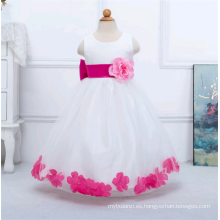 vestido de la muchacha larga de la fiesta de cumpleaños de los niños grandes de la flor